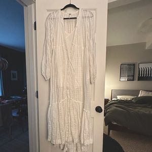 Free People Bohemian White Maxi Dress
